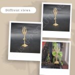 Salvus App Solutions Brass Trishul with Damru – Divine Energy for Your Space